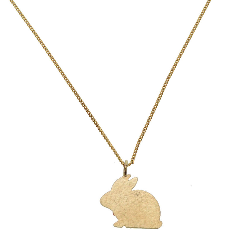 CHANEL Necklace metal white Rabbit COCO Mark Women Used Authentic