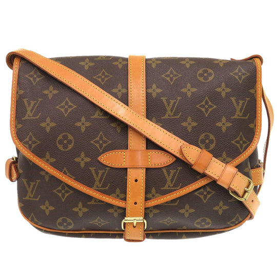 LOUIS VUITTON Shoulder Bag M42256 Monogram canvas Brown Monogram Saumur 30 Women Used Authentic
