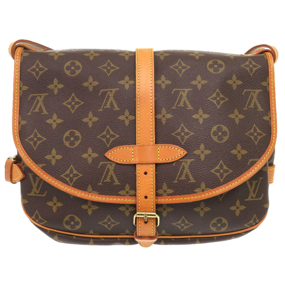 LOUIS VUITTON Shoulder Bag M42256 Monogram canvas Brown Monogram Saumur 30 Women Used Authentic