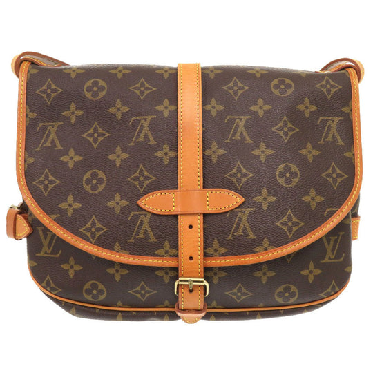 LOUIS VUITTON Shoulder Bag M42256 Monogram canvas Brown Monogram Saumur 30 Women Used Authentic