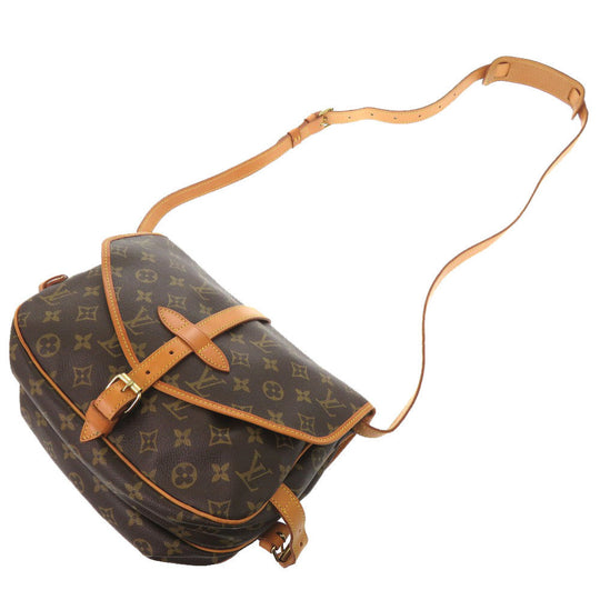 LOUIS VUITTON Shoulder Bag M42256 Monogram canvas Brown Monogram Saumur 30 Women Used Authentic