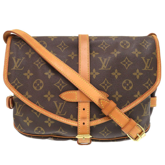 LOUIS VUITTON Shoulder Bag M42256 Monogram canvas Brown Monogram Saumur 30 Women Used Authentic