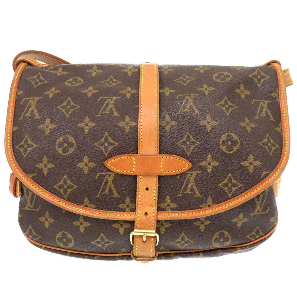 LOUIS VUITTON Shoulder Bag M42256 Monogram canvas Brown Monogram Saumur 30 Women Used Authentic