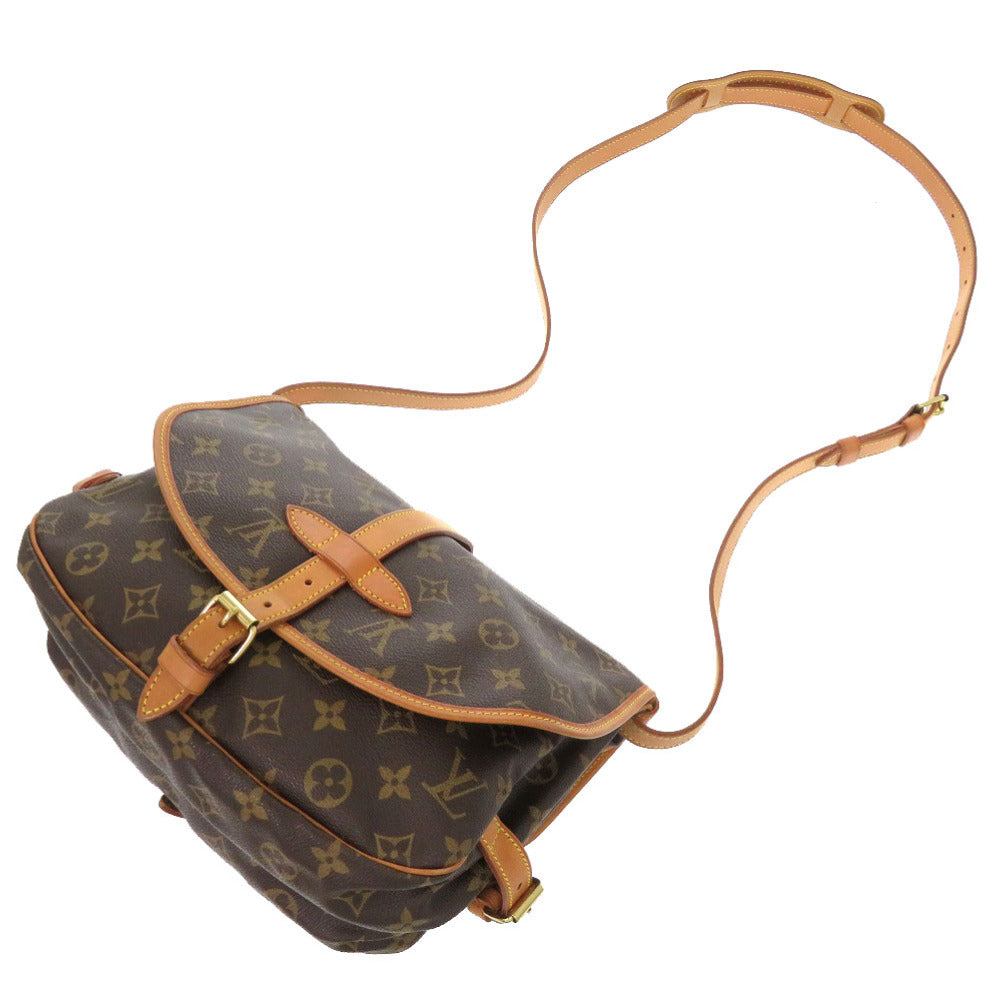 LOUIS VUITTON Shoulder Bag M42256 Monogram canvas Brown Monogram Saumur 30 Women Used Authentic