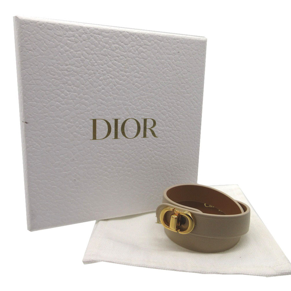 Dior bracelet leather beige 2 bracelets 30 Montaigne Women S Used Authentic