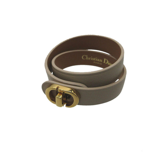 Dior bracelet leather beige 2 bracelets 30 Montaigne Women S Used Authentic