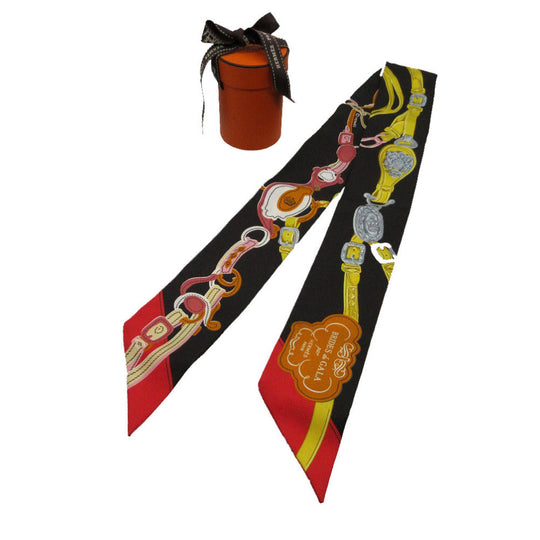 HERMES scarf silk Evennes Twilly Bride de Gala Applique Piqu Women Used Authentic