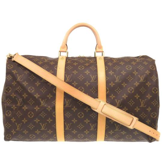 LOUIS VUITTON Boston Duffel bag M41416 Monogram canvas Brown Monogram Keepall bandouliere50 mens Used Authentic