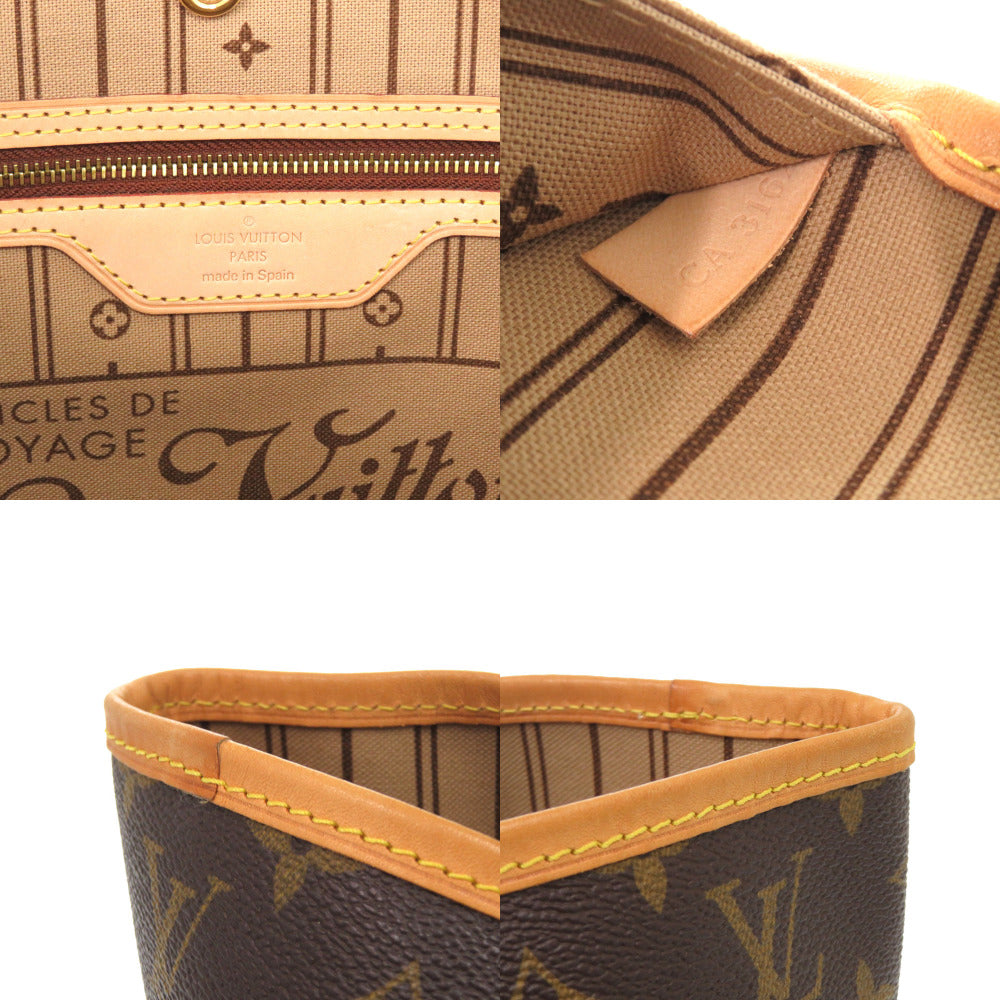 LOUIS VUITTON Tote Bag M40156 Monogram canvas Brown Monogram Neverfull MM Women Used Authentic