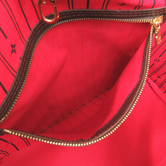 LOUIS VUITTON Tote Bag N51105 Damier canvas Brown Damier Neverfull MM Women Used Authentic