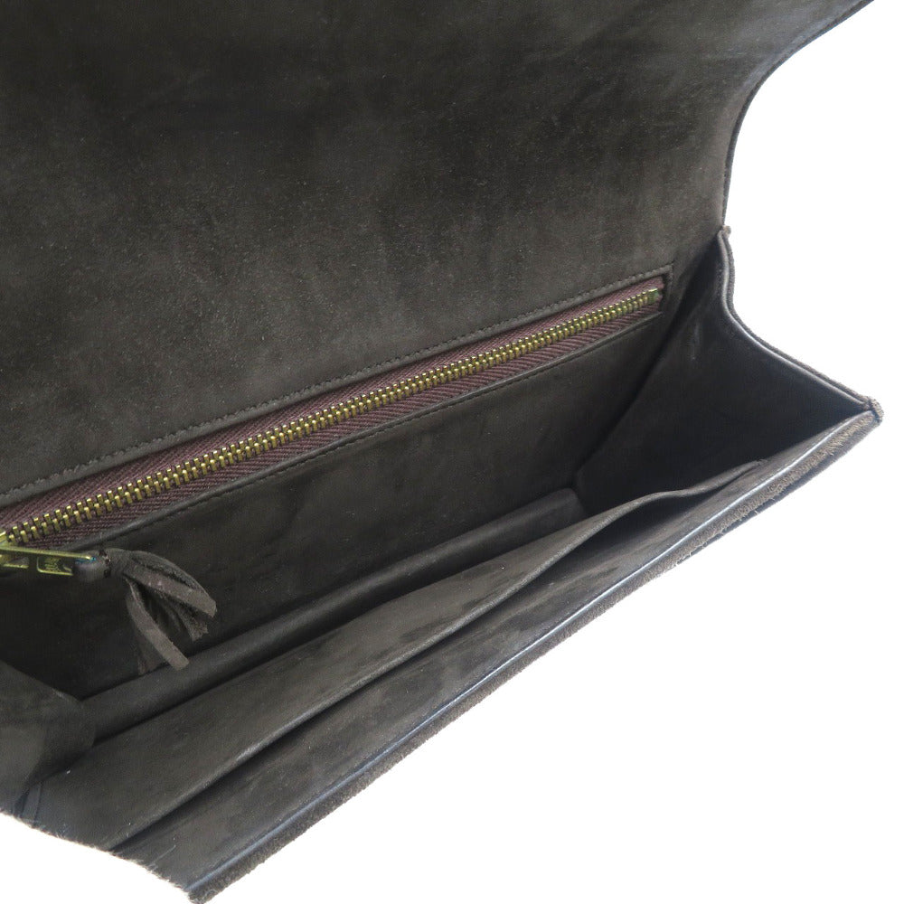 HERMES Clutch bag Doblis Brown Women Used Authentic