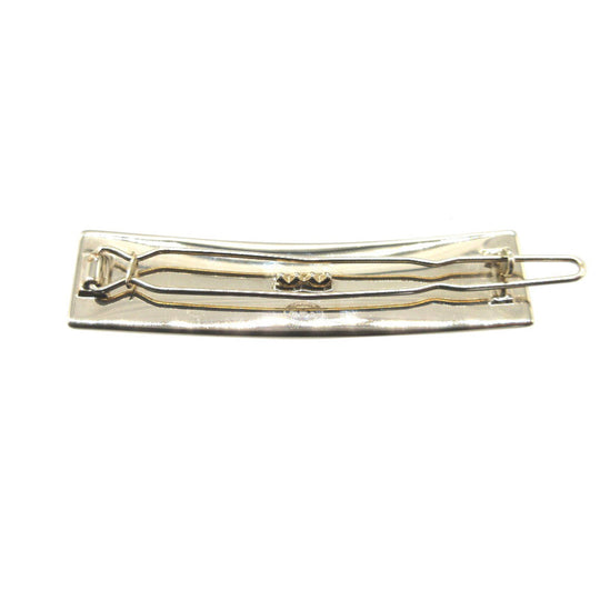 CHANEL Valletta metal gold logo plate hair accessory Women Used Authentic