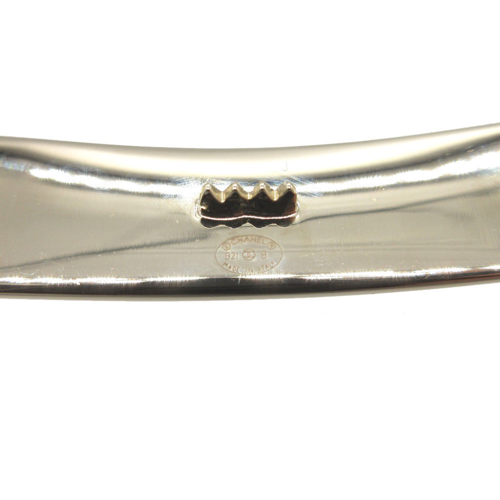 CHANEL Valletta metal gold logo plate hair accessory Women Used Authentic