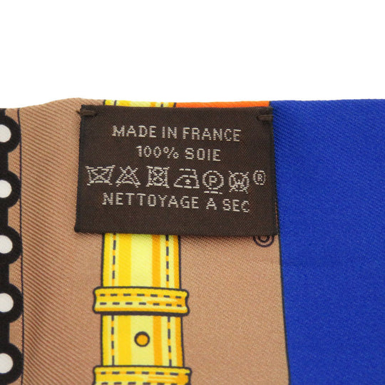 HERMES scarf silk Blue Roy Twilly clicclac Modern Cannage
