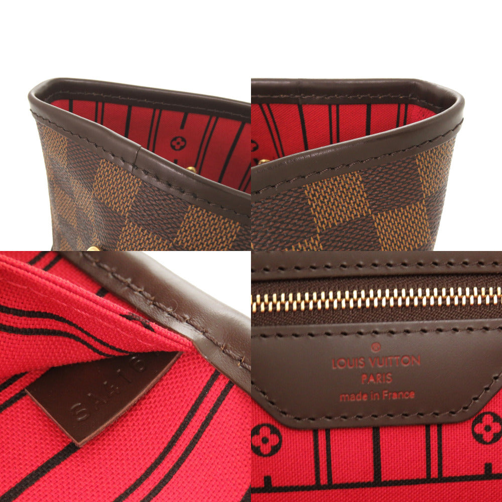 LOUIS VUITTON Tote Bag N51105 Damier canvas Brown Damier Neverfull MM Women Used Authentic