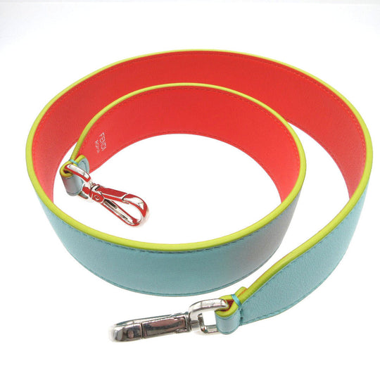 FENDI Shoulder strap leather light blue Strap you unisex(Unisex) Used Authentic