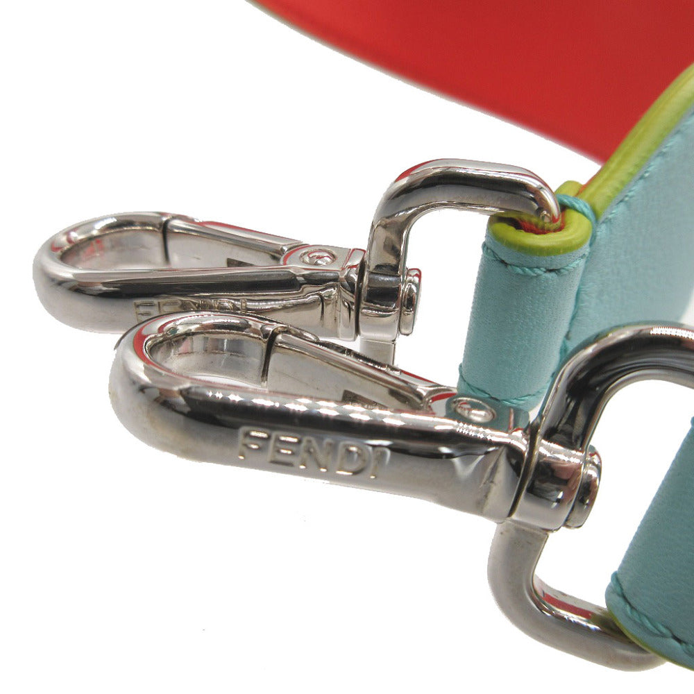 FENDI Shoulder strap leather light blue Strap you unisex(Unisex) Used Authentic