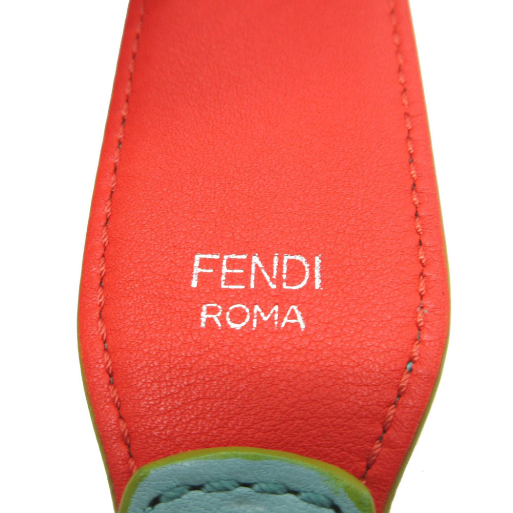 FENDI Shoulder strap leather light blue Strap you unisex(Unisex) Used Authentic