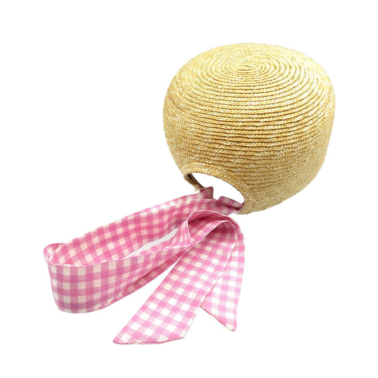 MIUMIU Other hats Straw, Silk beige Women M Used Authentic