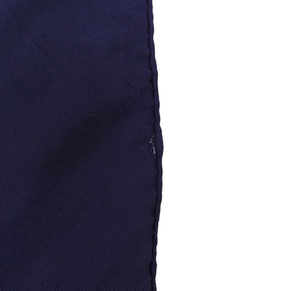 HERMES scarf silk Navy Carre90 ECURIES Stables Women Used Authentic