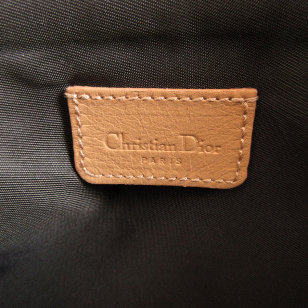 Christian Dior Handbag canvas Brown Saddle pouch Trotter Women Used Authentic