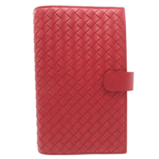 BOTTEGAVENETA Notebook cover leather Red agenda INTRECCIATO unisex(Unisex) Used Authentic