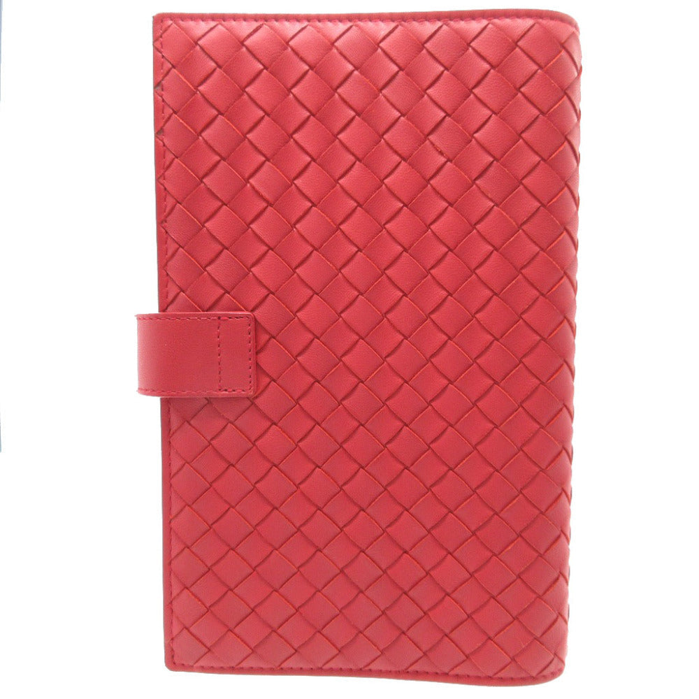 BOTTEGAVENETA Notebook cover leather Red agenda INTRECCIATO unisex(Unisex) Used Authentic