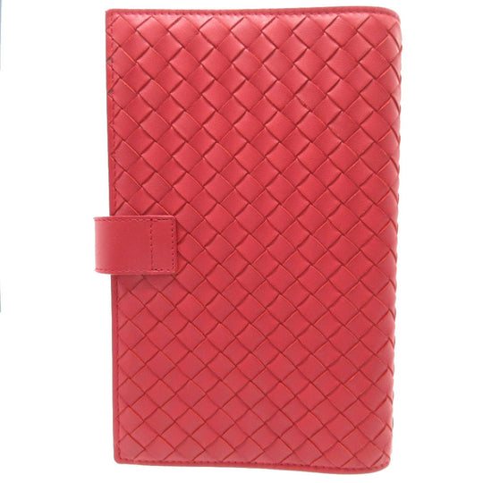 BOTTEGAVENETA Notebook cover leather Red agenda INTRECCIATO unisex(Unisex) Used Authentic