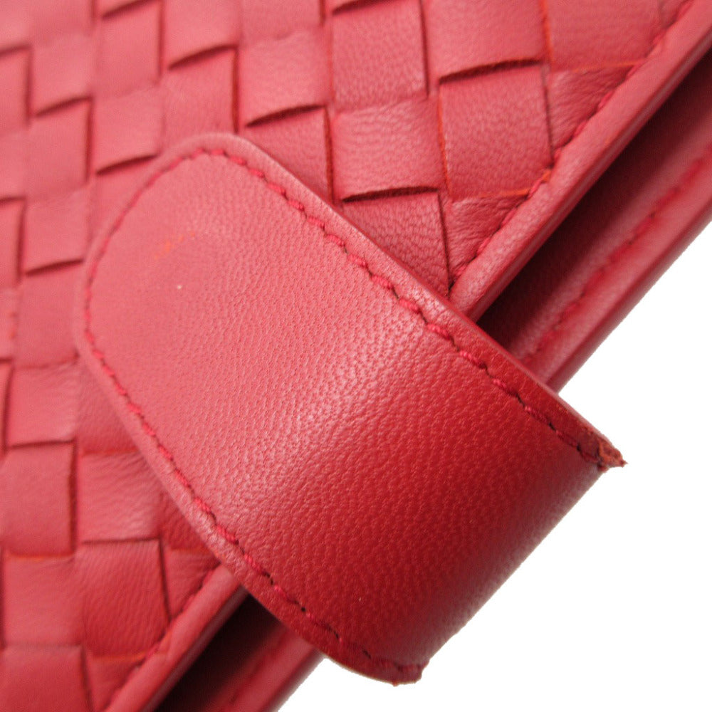 BOTTEGAVENETA Notebook cover leather Red agenda INTRECCIATO unisex(Unisex) Used Authentic