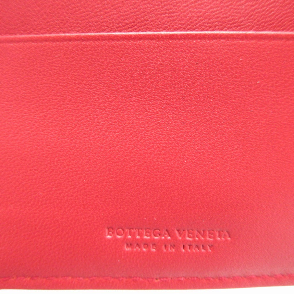 BOTTEGAVENETA Notebook cover leather Red agenda INTRECCIATO unisex(Unisex) Used Authentic