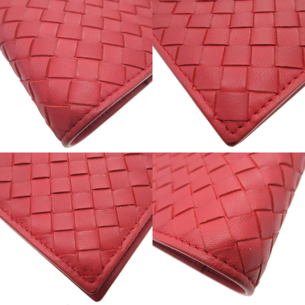 BOTTEGAVENETA Notebook cover leather Red agenda INTRECCIATO unisex(Unisex) Used Authentic