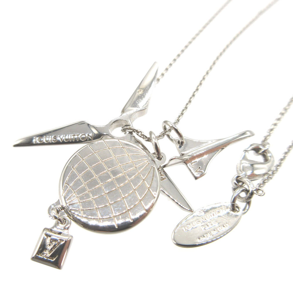 LOUIS VUITTON Necklace MP1362 metal Silver balloon propeller Collier Pendant Sky Tour 2014 Women(Unisex) Used Authentic