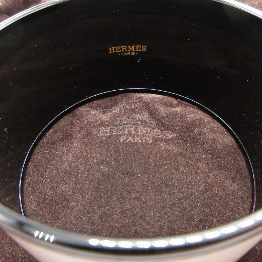HERMES Bangle metal pink bracelet Enamel bangle TGM unisex(Unisex) Used Authentic