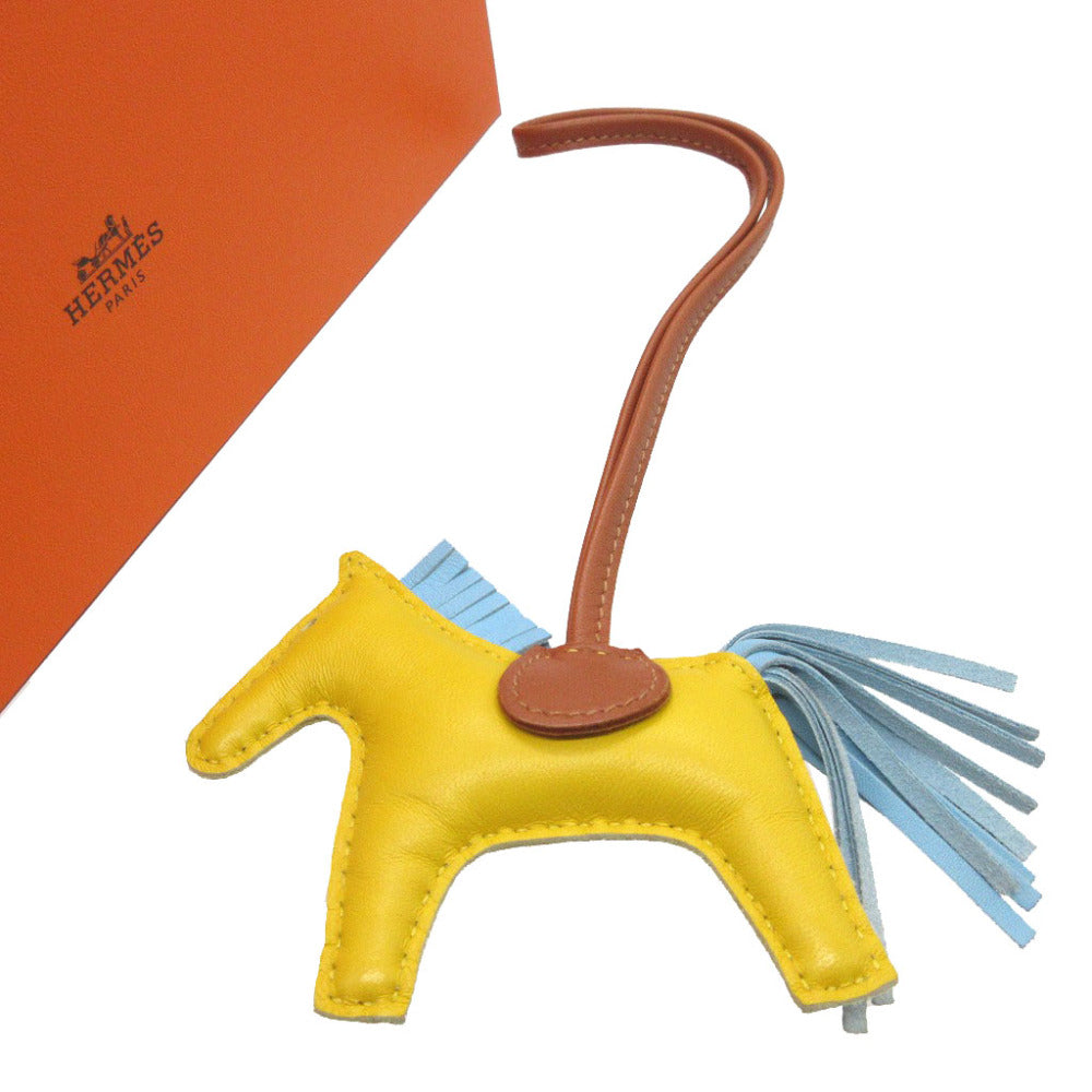 HERMES key ring leather Jonapnapur Bag charm Rodeo Charm PM Women Used Authentic
