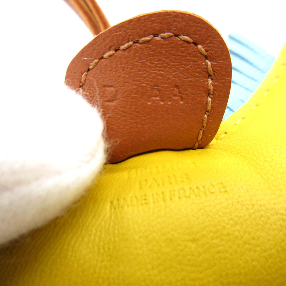 HERMES key ring leather Jonapnapur Bag charm Rodeo Charm PM Women Used Authentic