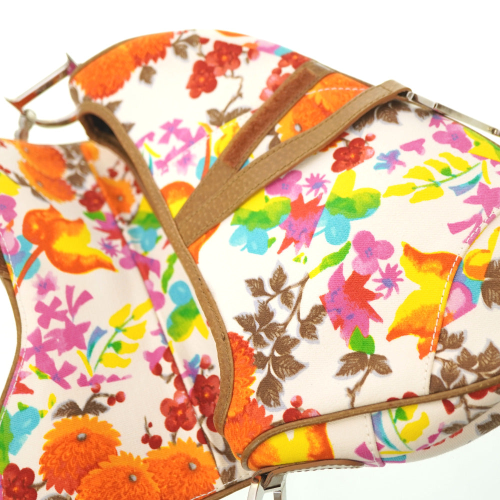 Dior Shoulder Bag Canvas, Leather multicolor Saddle One Shoulder Bag Multicolor Women Used Authentic