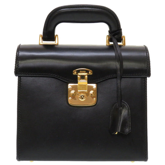 GUCCI Handbag 000 01 0246 leather black Ready lock Women Used Authentic
