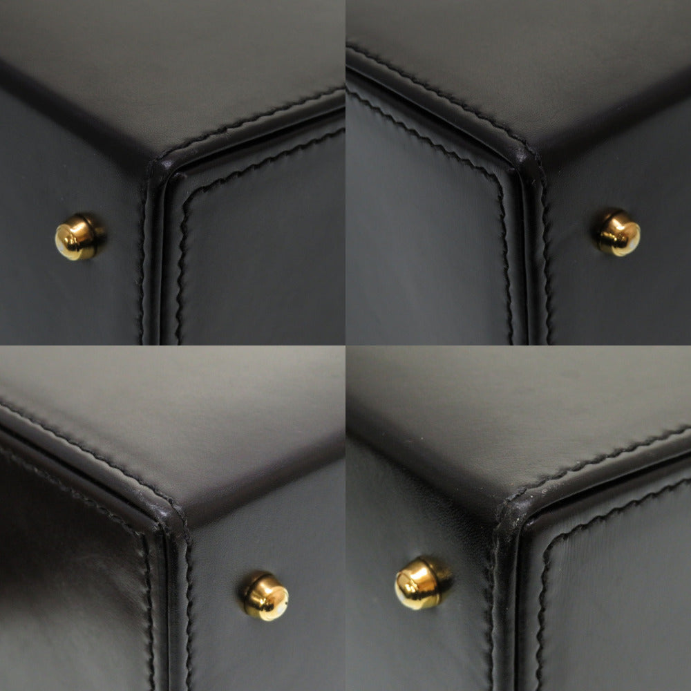 GUCCI Handbag 000 01 0246 leather black Ready lock Women Used Authentic