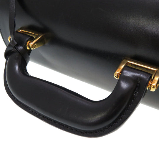 GUCCI Handbag 000 01 0246 leather black Ready lock Women Used Authentic