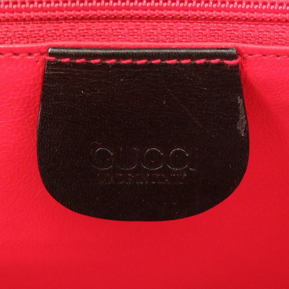 GUCCI Handbag 000 01 0246 leather black Ready lock Women Used Authentic