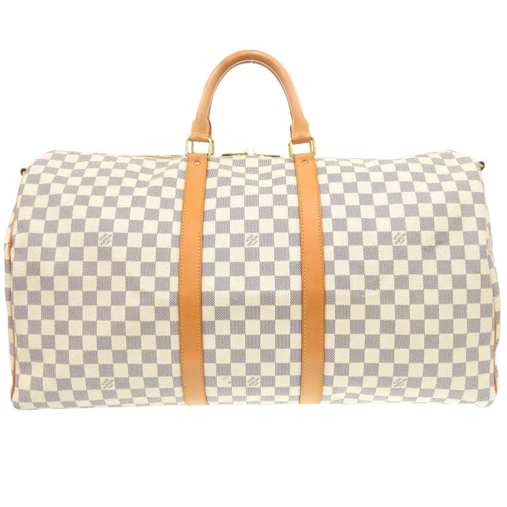 LOUIS VUITTON Boston Duffel bag N41429 Damier Azur Canvas white Keepall bandouliere55 Women(Unisex) Used Authentic