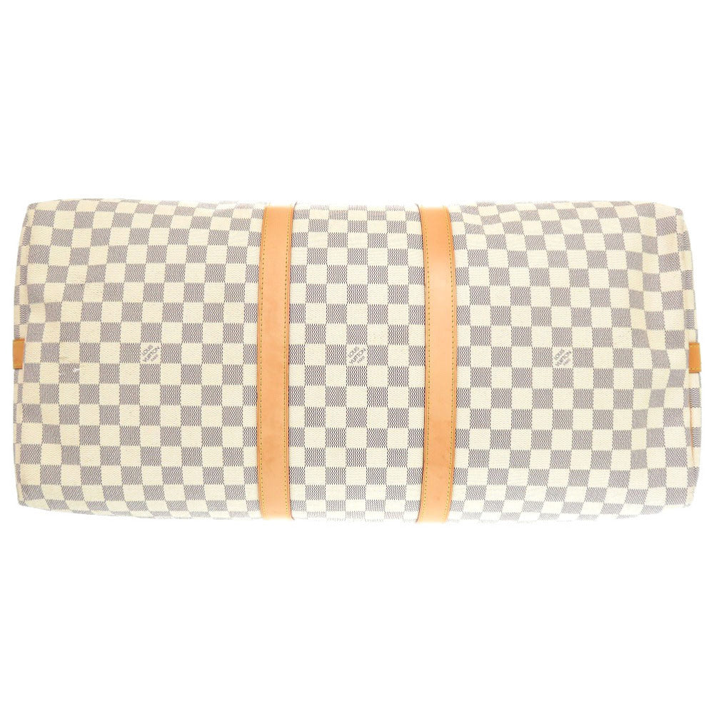 LOUIS VUITTON Boston Duffel bag N41429 Damier Azur Canvas white Keepall bandouliere55 Women(Unisex) Used Authentic