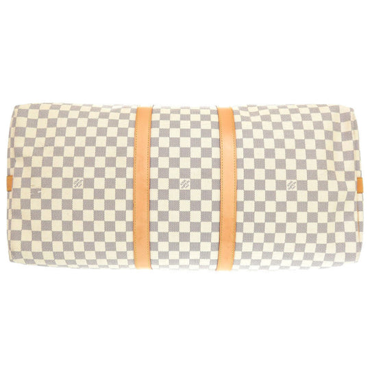 LOUIS VUITTON Boston Duffel bag N41429 Damier Azur Canvas white Keepall bandouliere55 Women(Unisex) Used Authentic