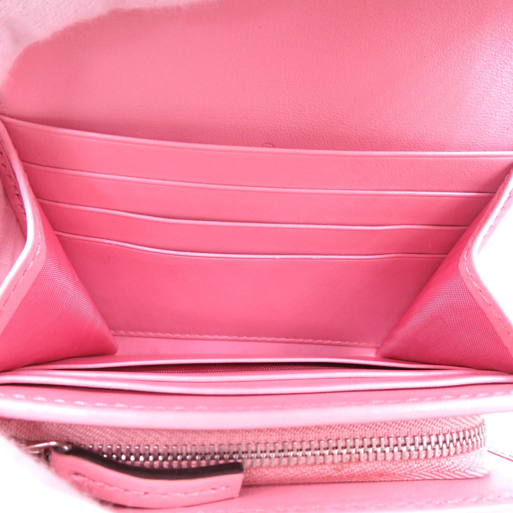GUCCI Bifold Wallet 598629 leather pink Compact wallet GG Marmont Women Used Authentic
