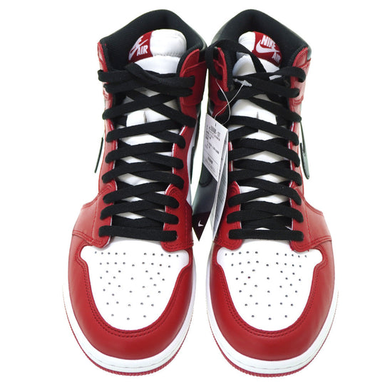 NIKE sneakers leather Red Air Jordan 1 Retro High OG Chicago mens 44 Used Authentic