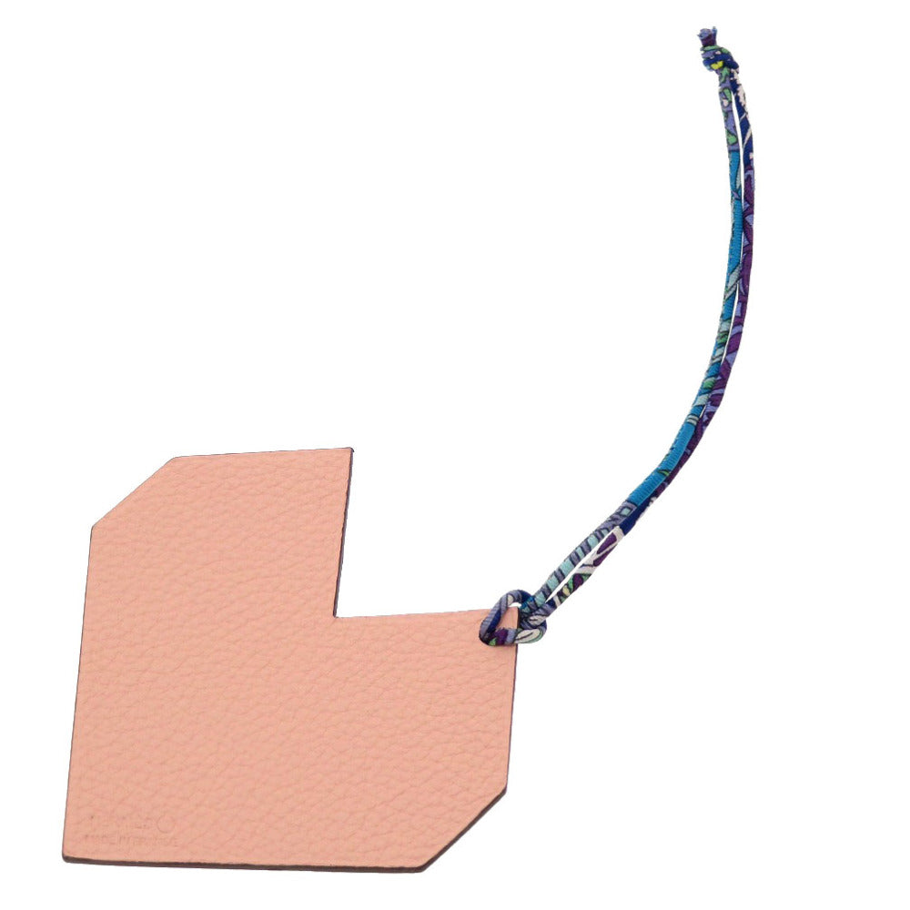 HERMES key ring Togo Brick Petite Ash Heart Women Used Authentic