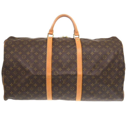 LOUIS VUITTON Boston Duffel bag M41422 Monogram canvas Brown Monogram Keepall 60 mens Used Authentic