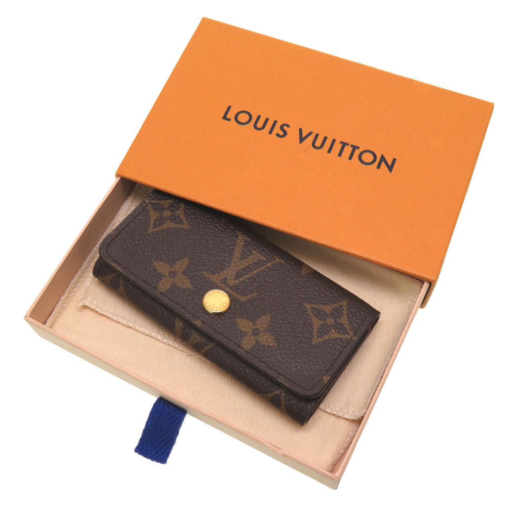 LOUIS VUITTON Key case Key holder  M69517 Monogram canvas Brown 4 hooks Monogram Multicles4 Women Used Authentic