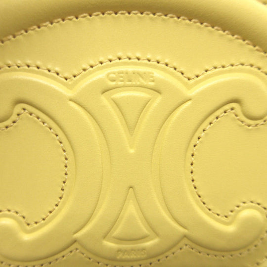 CELINE Coin case 10I483 leather yellow Triomphe unisex(Unisex) Used Authentic