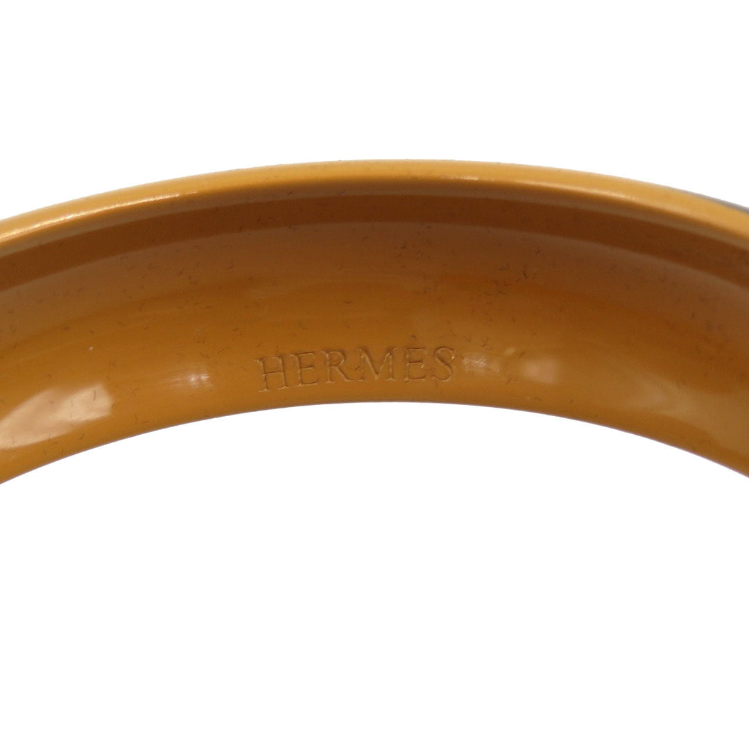 HERMES Bangle lacquer Brown Lacquerwood Women Used Authentic